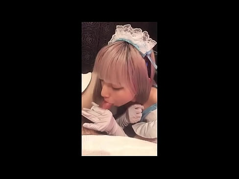 ❤️ Japāņu elks [mayuka], franču kalpones tērps, 1. daļa, minets un džerkstēšana ar losjonu ❤️ Kaltais porno pie mums